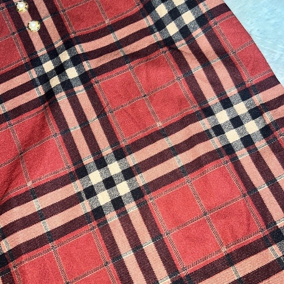 Retro Check Plaid Long Sleeve w Faux Sleeve Pearl Button Size Medium P2P 20-21” - Picture 7 of 10